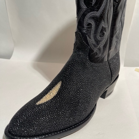 RARE! Stingray and goat leather boots by Rudy Lara size 11 EE. Handmade. NEW! - Picture 7 of 16